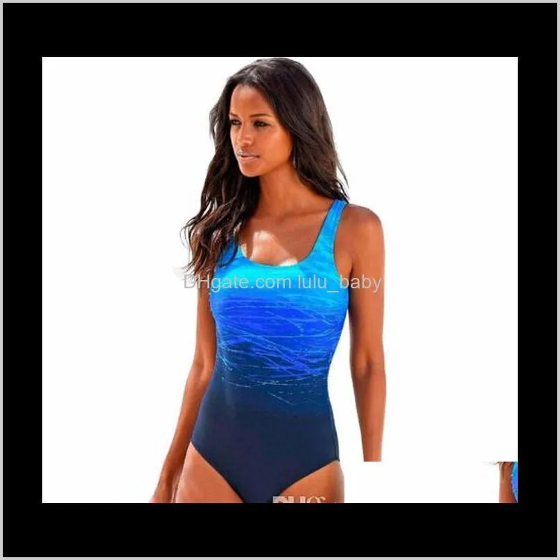 one piece swimsuit women vintage gradient swimwear criss cross back monokini bath suit beach wear maillot de bain