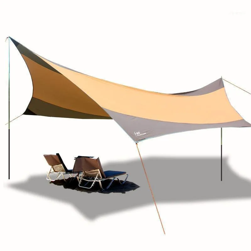 Strand Sun Shade Tent UPF50 + Shelter Outdoor Awning Gazebo Camping 2 Gratis Poles 550 * 560cm Tält och SHELTERS