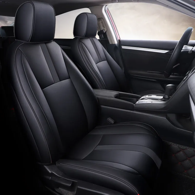 Honda Select Civic 2016 2017 Arka Satır W/ 40/60 Split Leathertete için özel uygun tam set araba koltuk kapakları
