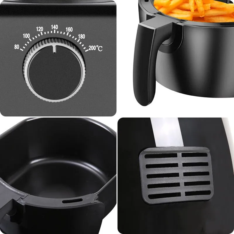 IAGREEA 67.63oz/2.1QT Mini Electric Air Fryer, Oven Cooker, Non-Stick Fry  Basket, Recipe Guide + Auto Shut Off Feature, 120V~, 900-Watt