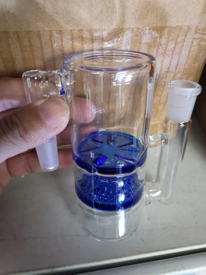 Glazen bongs Ash Catchers Percolator 14mm Male naar Female Ashcatcher voor Water Bong dhping