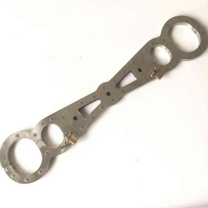 NXY Sex Adult Toy RVS Hand Been Bondage Hoofdsteunen Metalen Enkelboeien Producten Slave Bdsm Handboeien Ketenen Speelgoed Voor Volwassenen Games1216