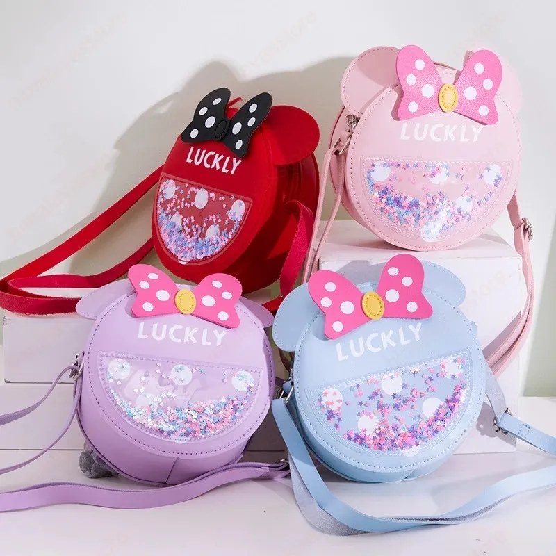 Mini pochette per bambini Borse e borsette con fiocco per bambine carine Borsa a tracolla piccola portamonete Kawaii per bambini