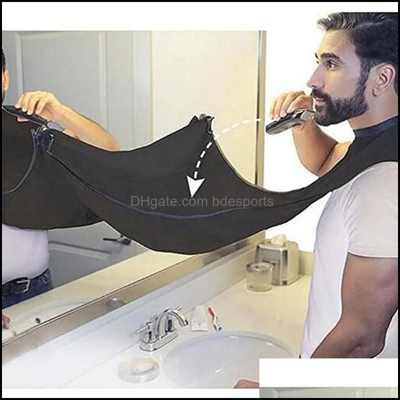 Bath Accessory Set Male Beard Shaving Apron Waterproof Cloth For Haircut Care Clean Hair Adult Bib Bathroom Hairdressing Cleaning Gift