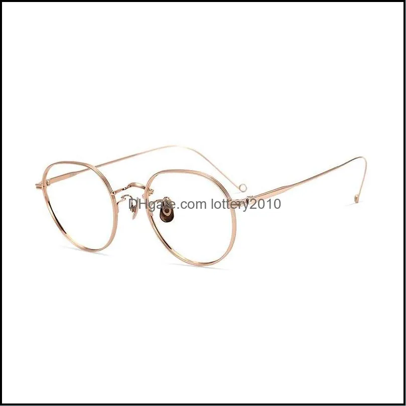 High Quality Vintage Oval Alloy Prescription Glasses Frame Men Women Myopia Optical Eyeglasses Korean Fashion Eyewear Sunglasses