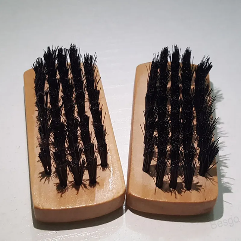 7.1*3.3cm Plastic Wire Shoes Brush Multipurpose Shoes Cleaning Brush Decontamination Care Wax Polishing Oil Brush Wooden Brushes BH4496 WXM