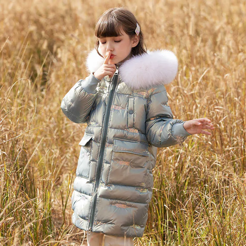 Mode Neue Mädchen Daunenjacke Mittellange Dicke Winter Kinder Mantel Oberbekleidung Teenager Outfit Kinder Mädchen Warme Parka Jacke TZ682 H0909