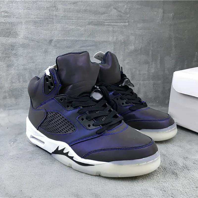 2021 Top Quality Jumpman 5 5s OG chameleon Oregon Basketball Shoes Michigan Running Sneakers Luxury Designers Oil Grey Men casual coach Trainers With Box