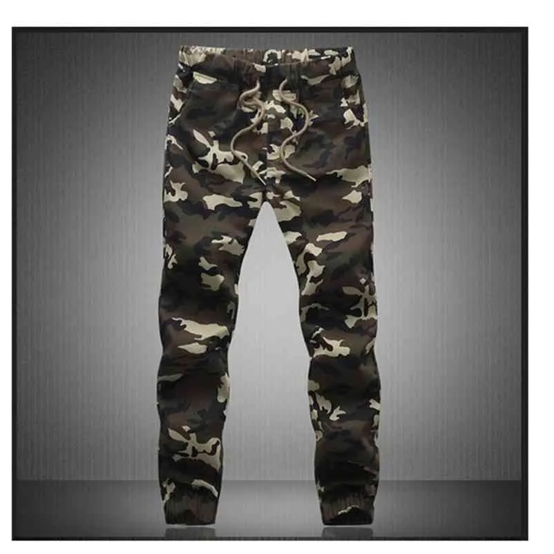 M-5X Mens Jogger Otoño Lápiz Harem Pantalones Hombres Camuflaje Militar Pantalones Sueltos Cómodos Pantalones Cargo Camo Joggers 210723
