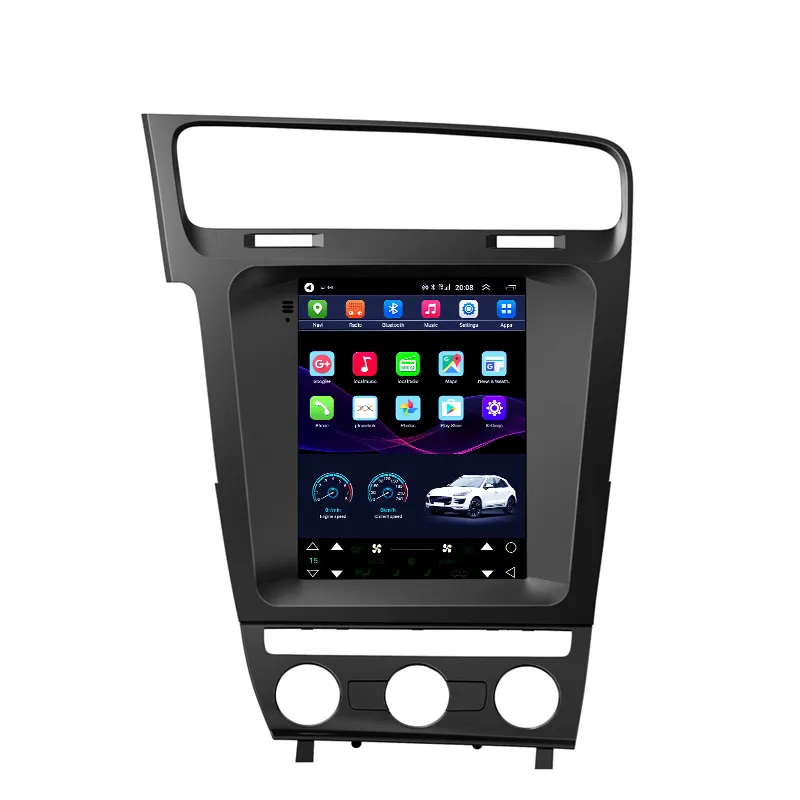 Carro DVD Radio Player para VW Golf 7 2014-2018 com BT WiFi PlayStore Voice Control Android 10 Vertical Tela
