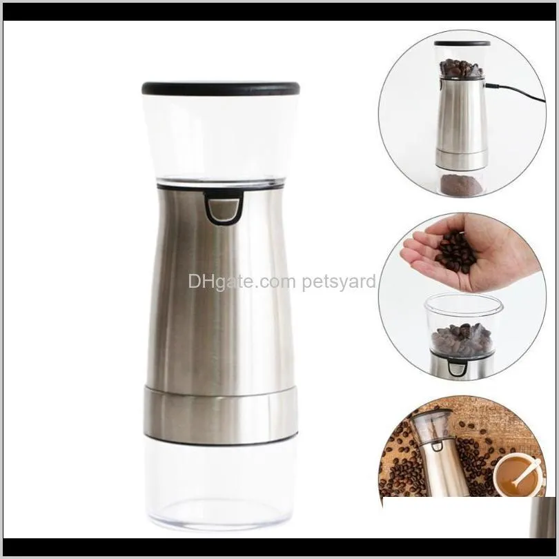 Coffeeware Kitchen, Dining Bar Home & Garden1Pc Portable Coffee Beans Grinder Electric Hine Usb Pepper Manual Grinders Drop Delivery 2021 Uqr