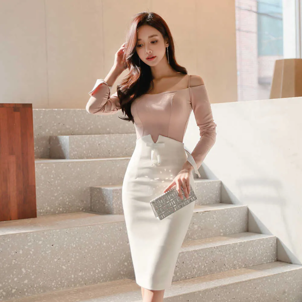 White High Waist Pencil Skirt for Women Knee-Length Bow Decoration Elastic  Waist from Dhgate Skirts - price 30.06