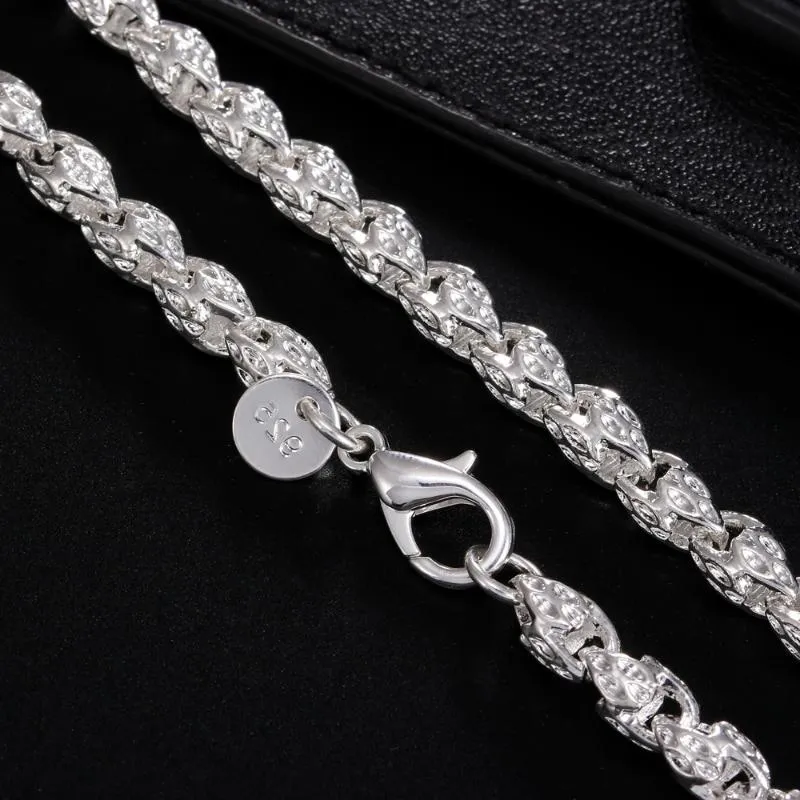 Chains 925 Sterling Silver 50cm 60cm 5mm Faucet Chain Necklace For Women Man Fashion Charm Jewelry