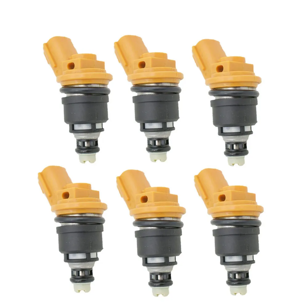 6 pc Japão injector de combustível bico amarelo para nisaan 300zx z32 rb25det vg30dett sr20det ka24 16600rr543