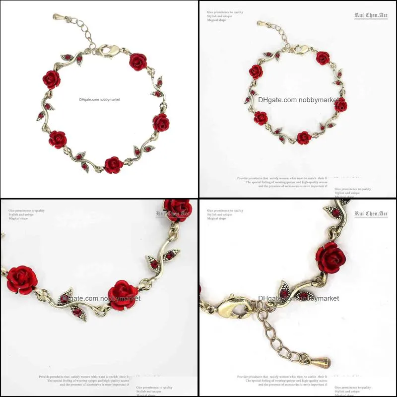 Japanese Mori girl rose temperament White Valentine`s Day gift bracelet