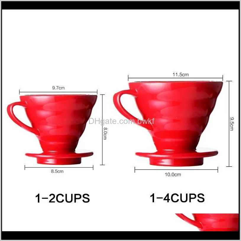 ceramic coffee dripper engine style coffee drip filter cup permanent pour over coffee maker with separate stand for 1-4 cups