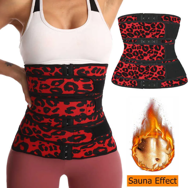 Slimming Sheath Belly Reducing Body Shaper Waist Trainer Workout Tummy Control Belt Leopard Colombian Girdles Sweat Neoprene Trainers