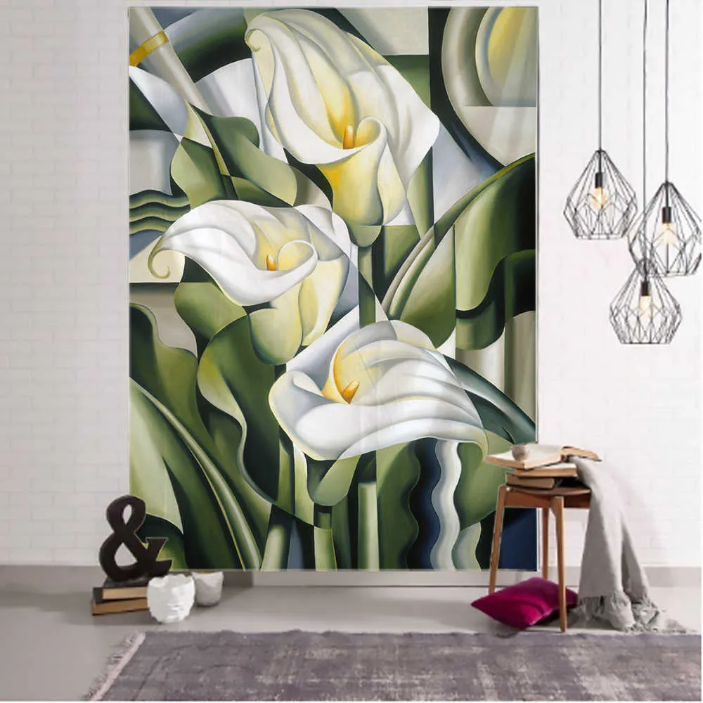 Botanical Wildflower Floral Tapestry Wall Hanging Wall Hanging
