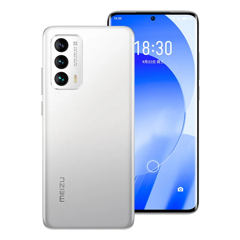 Original Meizu 18S 5G Teléfono Móvil 8GB RAM 128GB 256GB ROM Snapdragon 888+ Octa Core 64.0MP OTG NFC Android 6.2 "2K Curved Pantalla completa ID de huella digital Face Cara Smart Cellphone