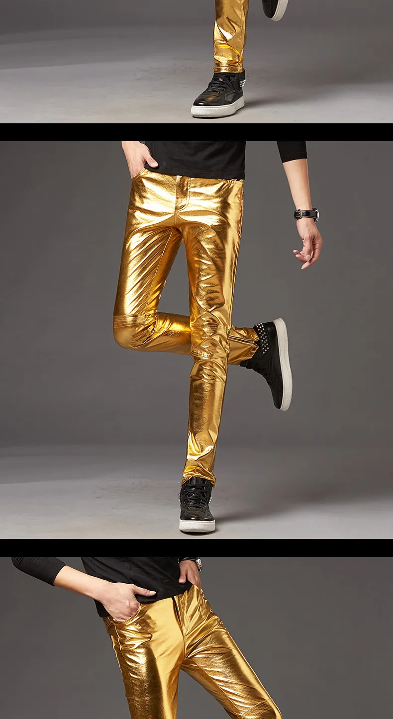 Mens Rapper Gold Pants