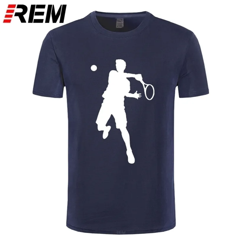 REM Tee Cool Tennis Speler Gedrukt Heren T-shirt Mode Hoge Kwaliteit Merk Grappige Mode Raglan Korte Mouw Top Tshirt 210716