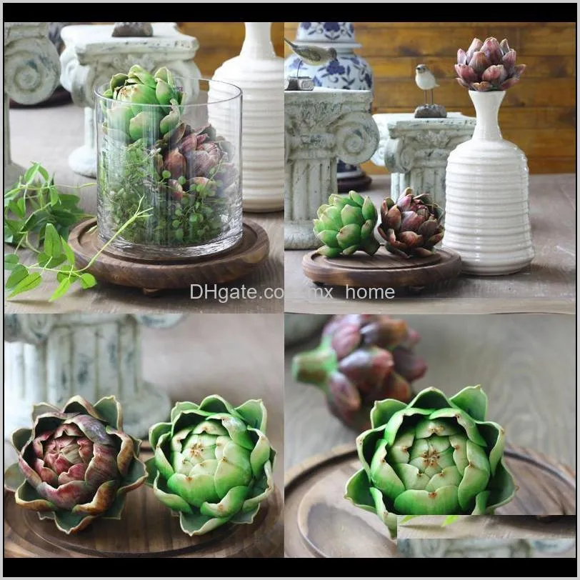 red/green simulation plant artificial flowers succulents fake for wedding christmas decoration diy craft home decorative & wreaths