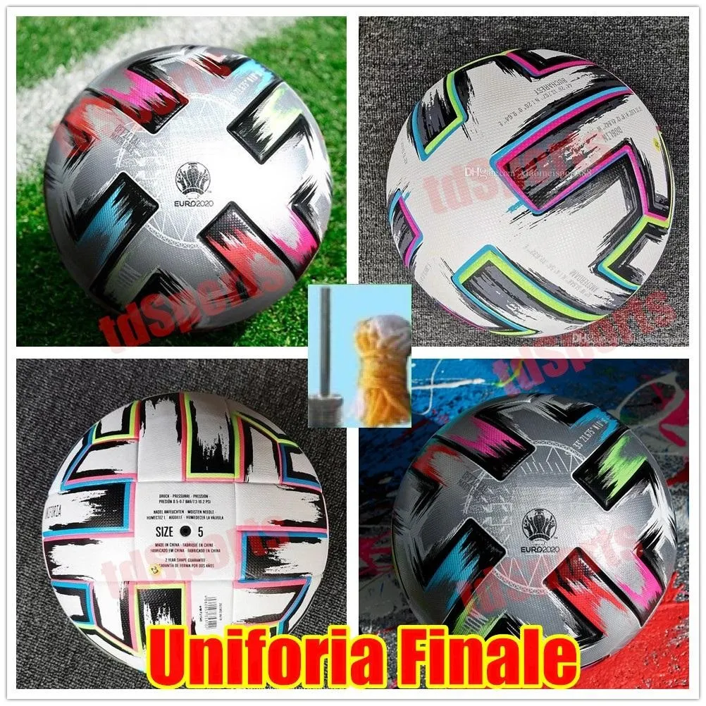 Top Calidad 20 euros Tamaño: 4 Balón de fútbol 2021 UNIFORIA FINAL FINAL FINAL KYIV PU Tamaño 5 Bolas Gránulos de fútbol resistente al deslizamiento alto