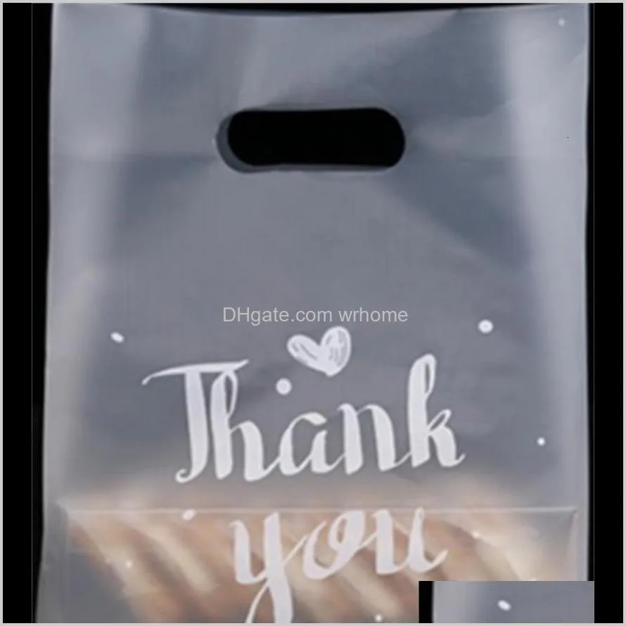 Thank You Food Gift Wrap Plastic Thicken 3 Sizes Baking Bread Cake Candy Packing Bag Birthday Christmas Gifts Fashion 37 38gy L2