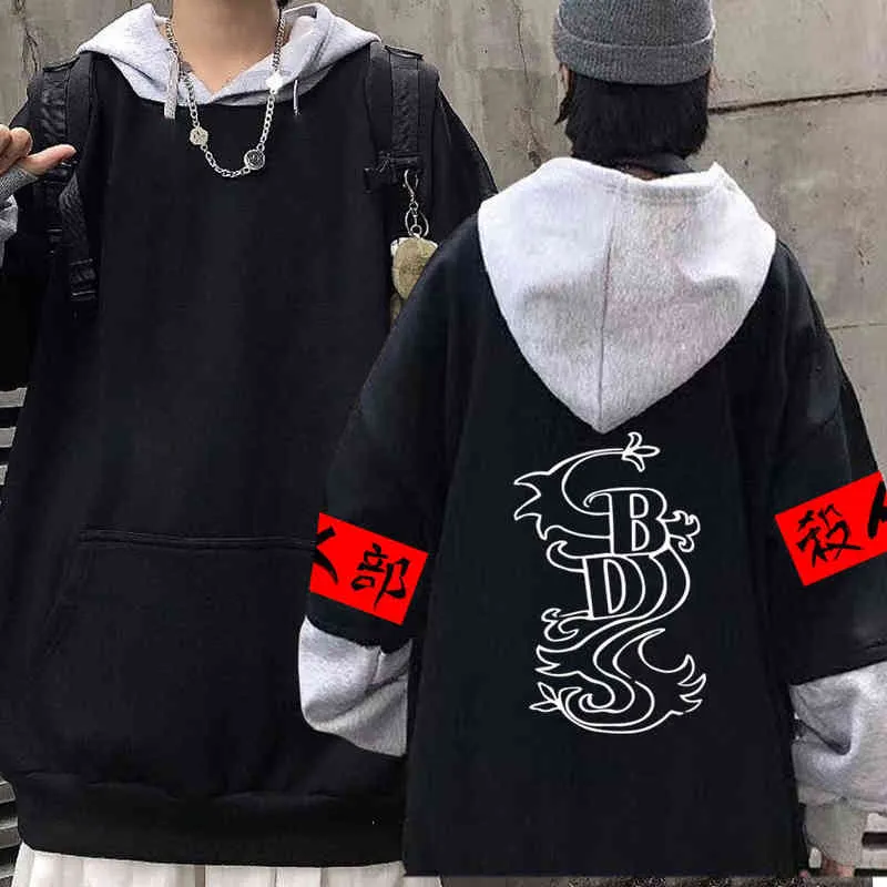Anime Tokyo Revengers Black Dragon Cosplay Felpe con cappuccio Felpe Streetwear per donna/uomo H1227