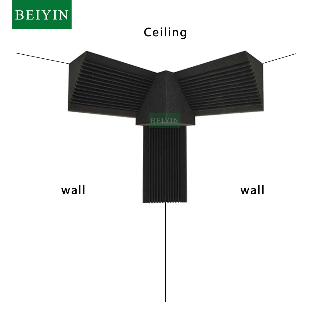 Soundproof Acoustic Bass Traps Foam Wall Corner Cube With Fireproofing