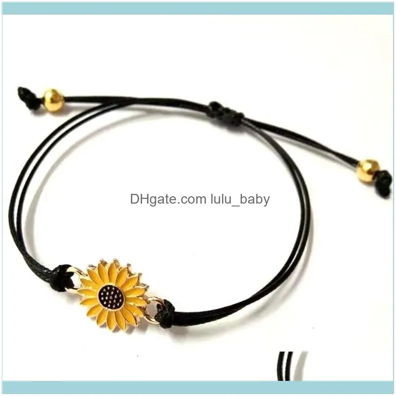 Vintage Designer Bracelets Gold Sunflower Quote Bracelet Pinky Promise Jewelry Women