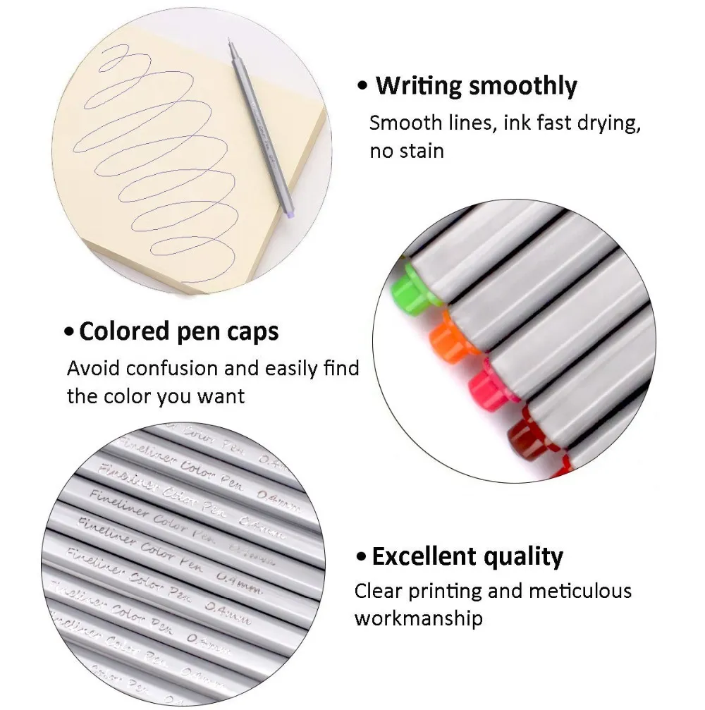 Wholesale Fine Point Pens Set 0.4mm Tip For Drawing, Writing