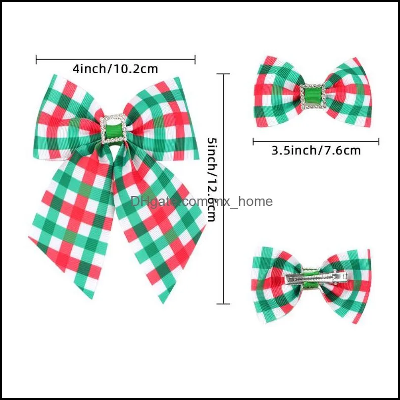 Hair Accessories Girls Bow Plaid Clip For Sweet Printed Side Bangs Hairpin Fashion Kids Party Pinzas Para El Pelo