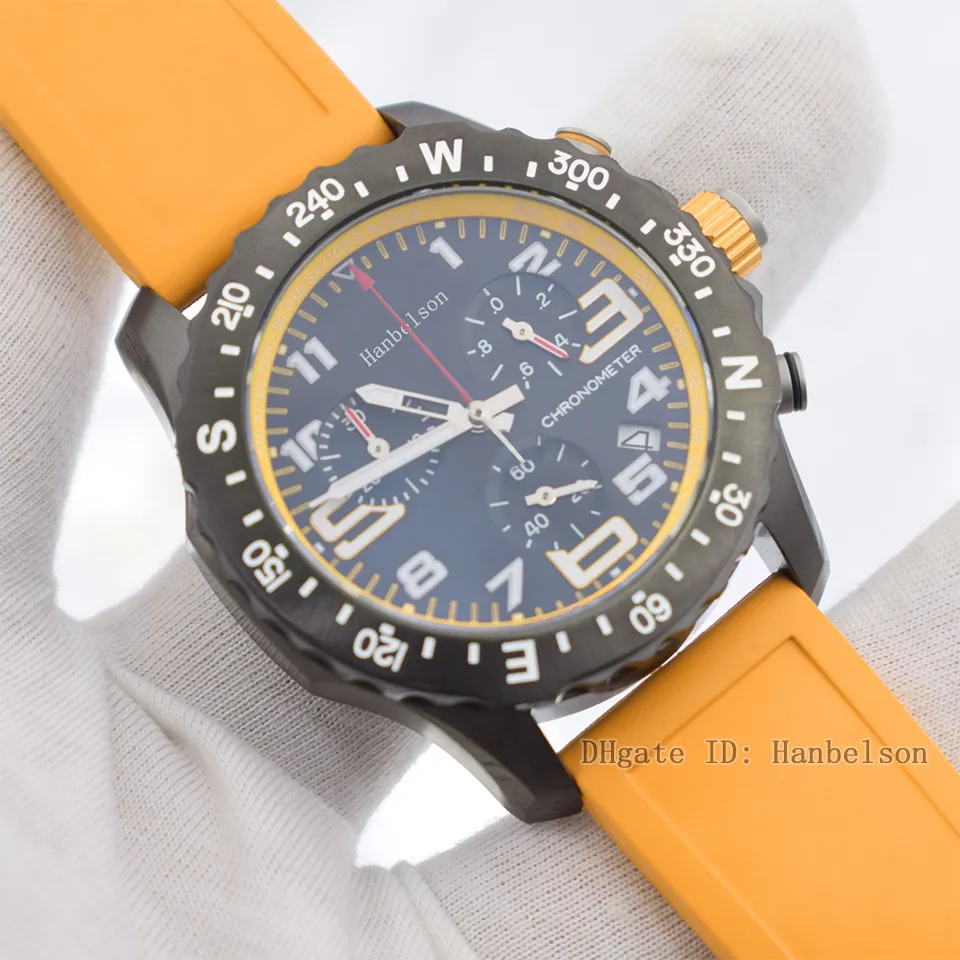 F1 Montre de luxe VK Relógio masculino com movimento de quartzo Superfície de safira aço inoxidável Luminoso mostrador amarelo Pulseira de borracha relojes lujo para hombre Relógios com cronógrafo