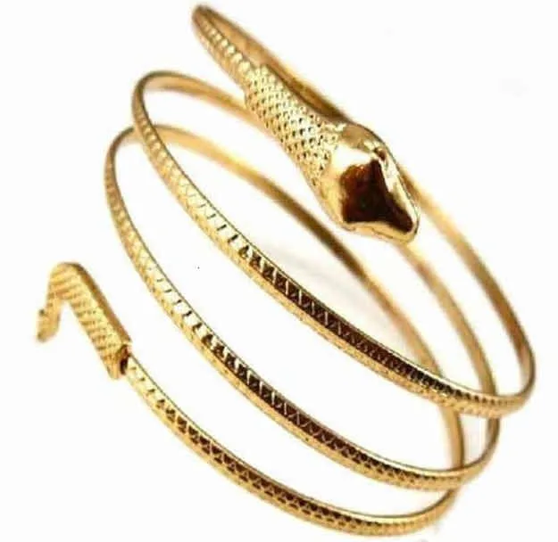 Arrival Punk Fashion Coiled Snake Spiral Upper Arm Cuff Armlet Armband Bangle Bracelet Men Jewelry for Women Party Barcelets