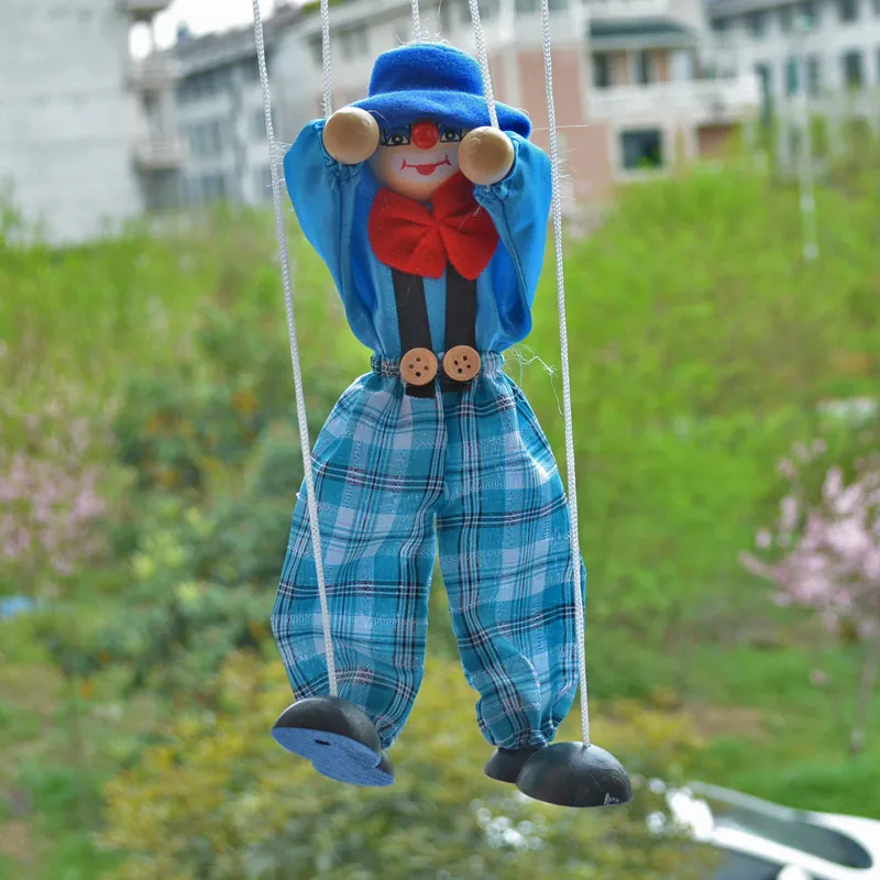 Roller Puppet MRSTORY Funny Colorful Pull Puppet Vintage Wooden Puppet Toys Handles