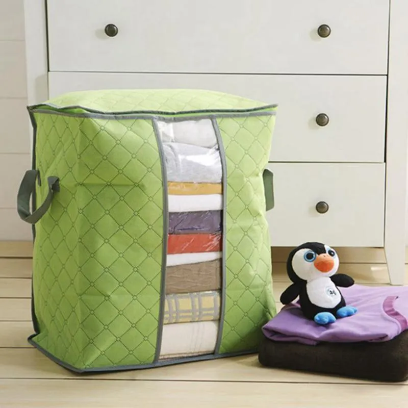 Quilt Clothing Storage Bag Bedding Item Packing Organizer Durable Quilts Box Zipper Dirty Clothes Collecting Case WLL572