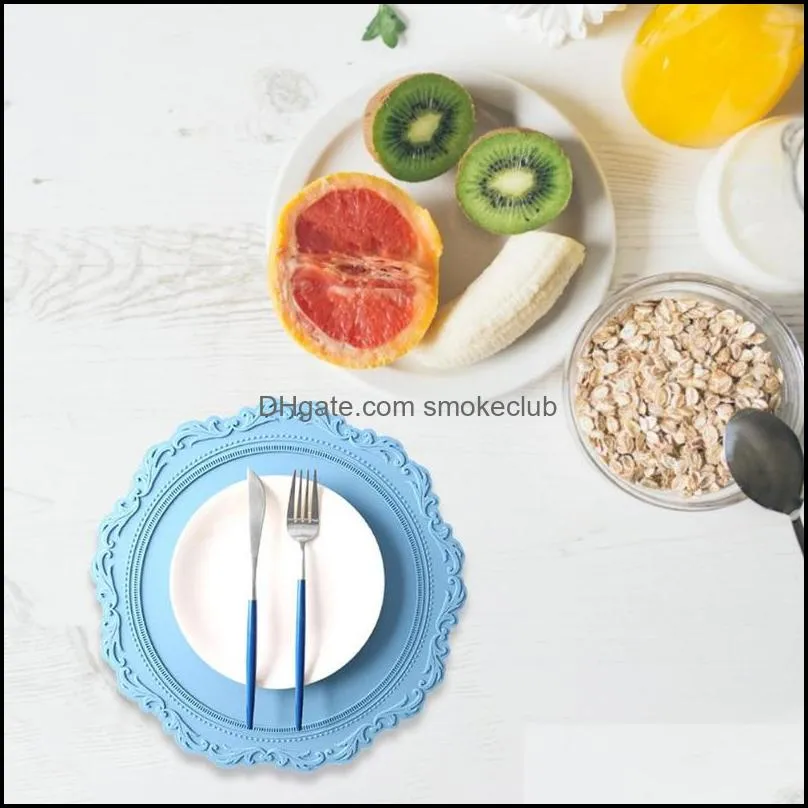 Mats & Pads Silicone Placemat Tableware Oil Resistant Heat Insulation Non-Slip Table Decoration
