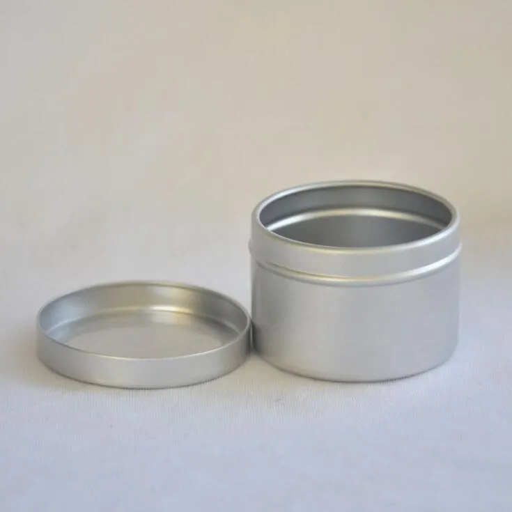 Barattoli di crema di alluminio vuoti da 50 g Barattoli di alluminio da 50 ml, contenitore per balsamo per labbra in metallo