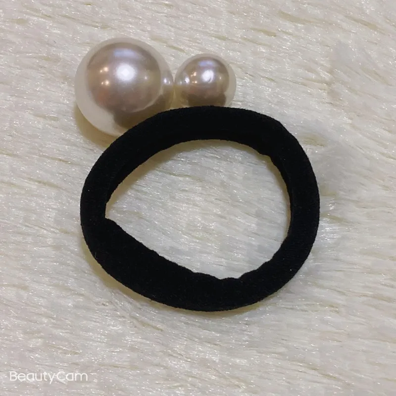 Party Gifts Fashion Classic Big Pearl Rubber Band Hair Rope Hairpin For