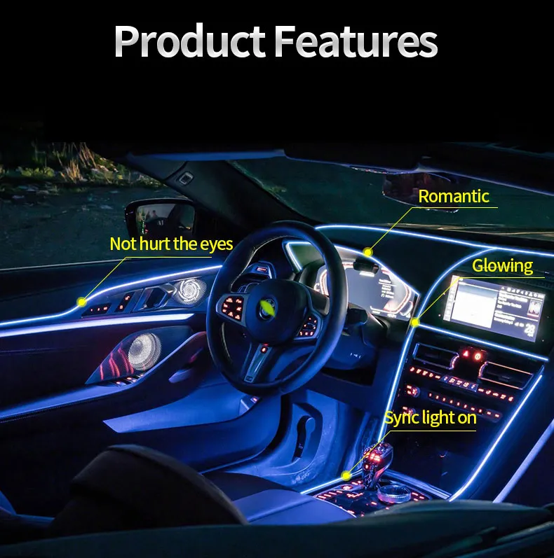 LED Car & Truck Interior Light Assemblies LED Auto Car Decor Interior ...