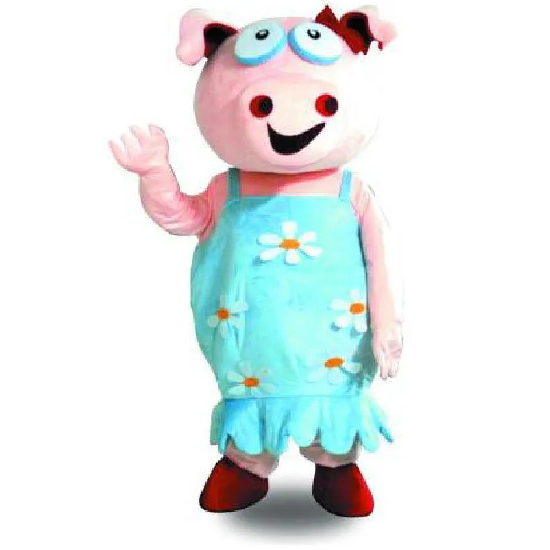 Halloween flower dresses Pig Mascot Costume Customization Cartoon Anime theme character Christmas Fancy Party Dress Carnival Unisex Adults Outfit