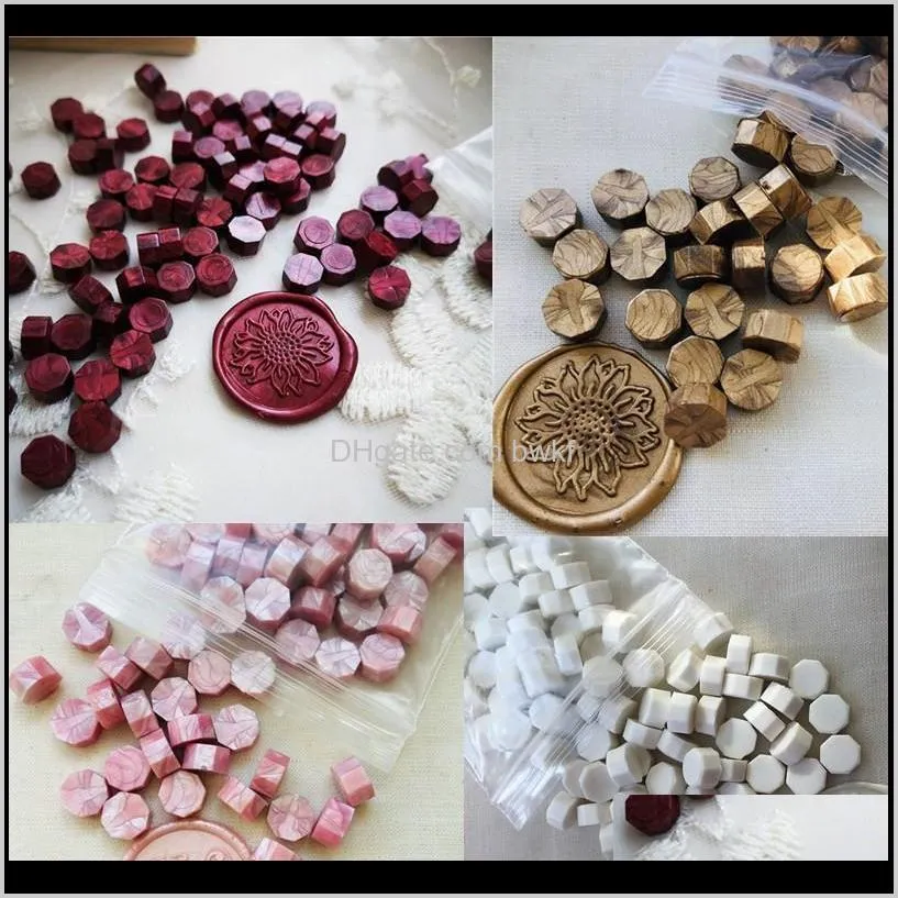 one bag sealing wax beads granular grain 32-34g around 100pcs wax seal tablet multi color seal wax seal stamp use shipping