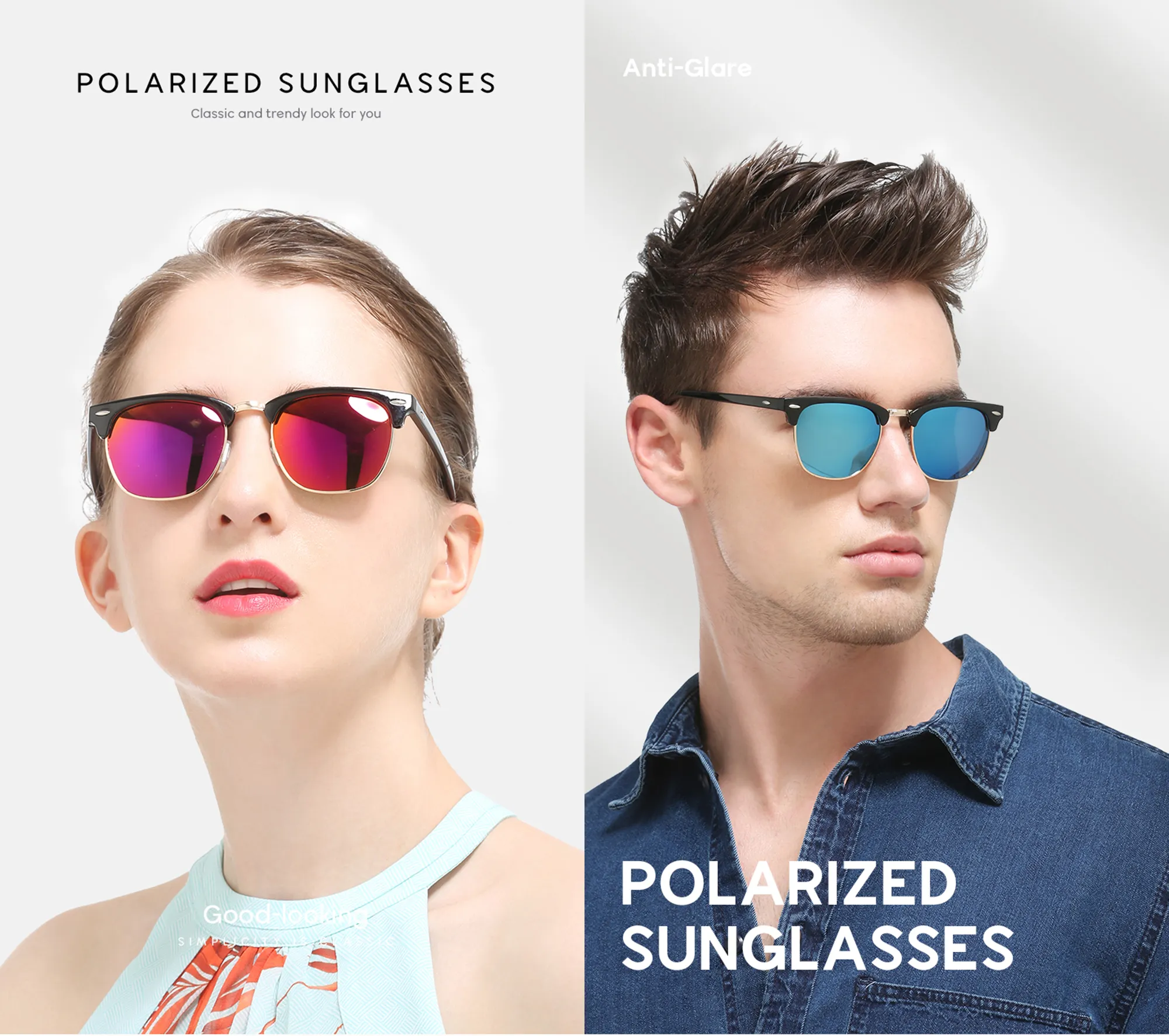 Zoelea Бренд Поляризованные солнцезащитные очки для мужчин Женщины Анти-блики UV400 Защита дизайнерские оттенки SEMI-RIMREL RIDER Вождение Солнцезащитный Стекло FBA Склад FBA Быстрая доставка