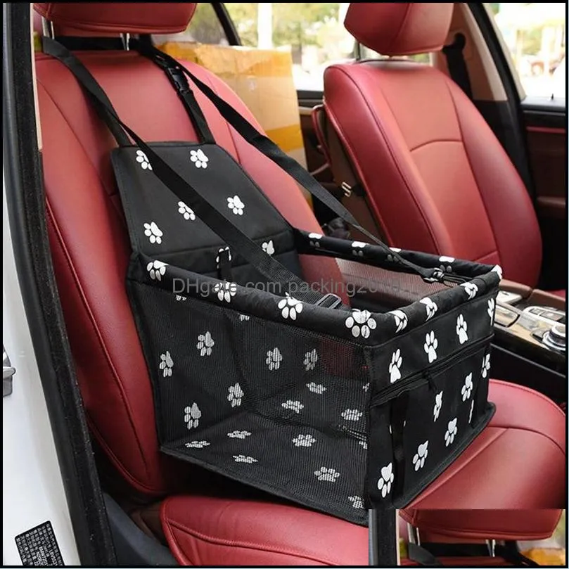 Pet Dog Car Carrier Seat Bag Waterproof Basket Folding Hammock Pet Carriers Bag For Small Cat Dogs Safety Travelling Mesh