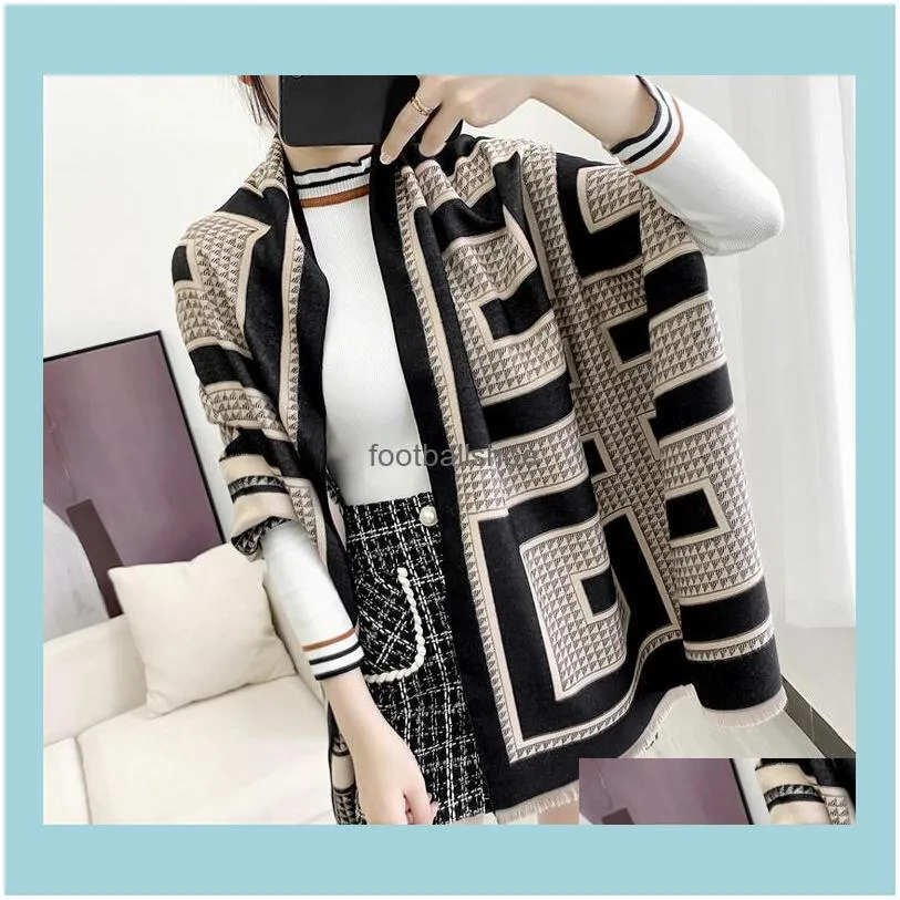 Beautiful Women Wool Scarf NewArrival Man Womens autumn and winter Shawl Scarve Lattice Letters flower Scarves Multi Styles Optional Top