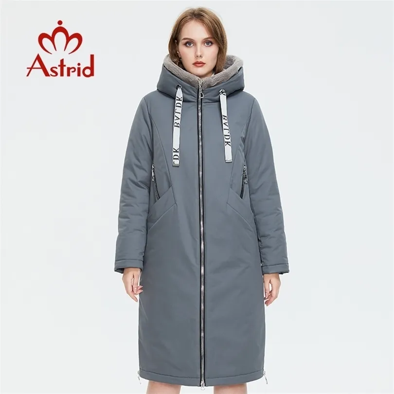 Astrid Women's Winter Parka Long Casual Natural Fur Mink Down Minimalist Style Jackor för Kvinnor Coat Plus Size Parkas AT-10089 211011