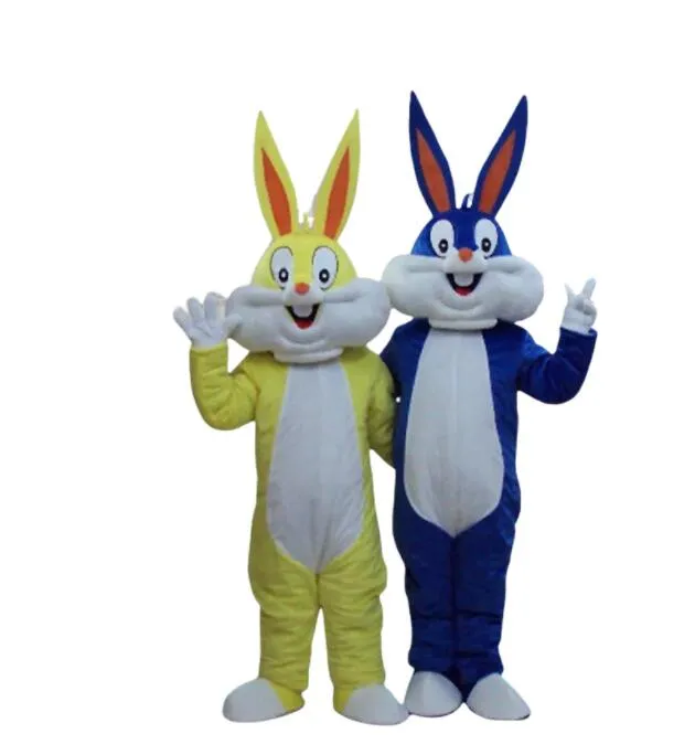 Easter Rabbit Mascot Costume Bugs Bunny Furry Suits Fancy Cartoon Hare Outfits Carnival Halloween Xmas Party Dress Sets2374