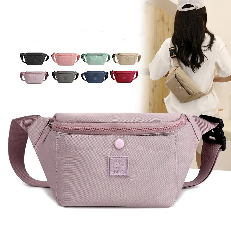 Designer Waist Bag Colorfulfox Kvinnor Bröstkassar Kvinna Crossbody Shoulder Purses Casual Fashion Simple Waist Bag Vattentät Purese 8Colors Wholesales