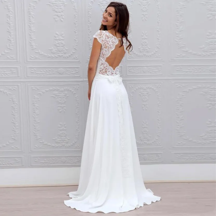 inexpensive white wedding dresses Discount Starting at $99! Be a timeless Princess on a budget! Chiffon Dress Inexpensive Long White